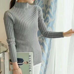Women's Sweater Long Sleeve Slim Knitted